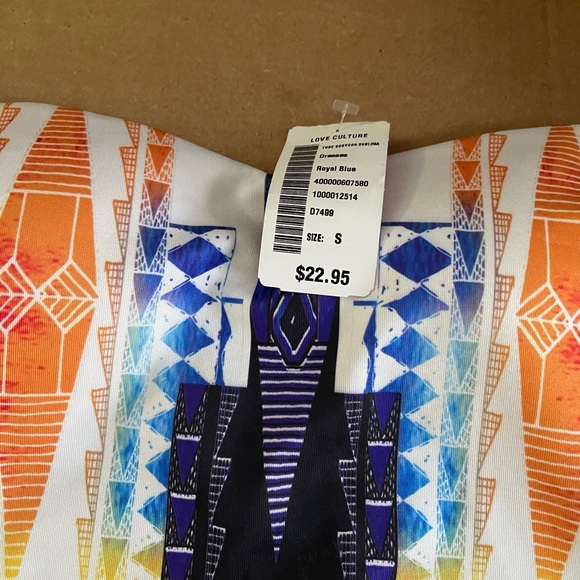 Royal Blue Strapless Dress - M - Picture 5 of 12